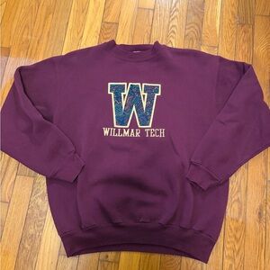Vintage Willmar Tech Maroon Sweatshirt